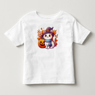 Niedliche Halloween-Katze Kleinkind T-shirt