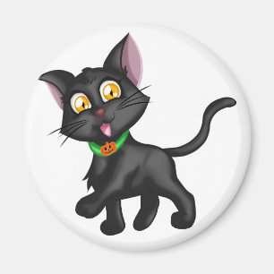 Niedliche Halloween-Katze Magnet