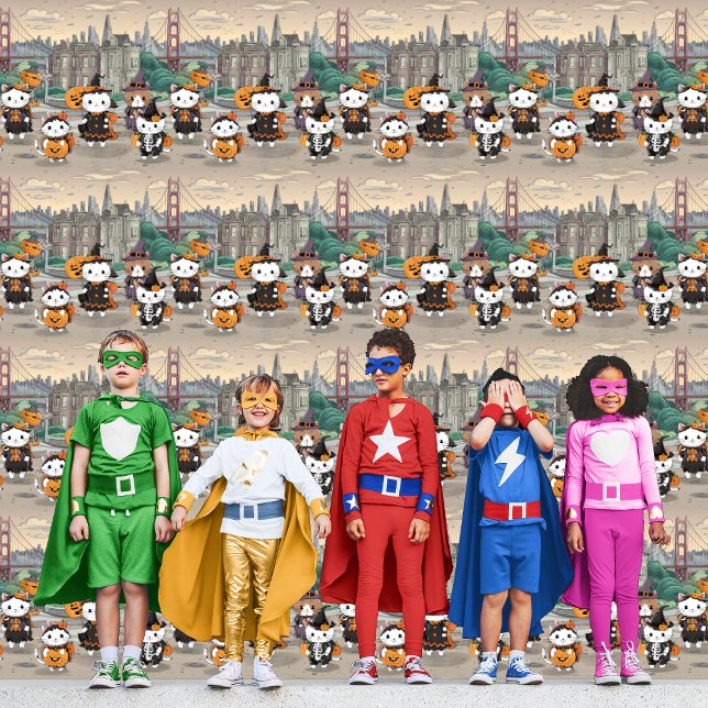 Niedliche Halloween-Katzen San Francisco DIY Peel  Tapete (Von Creator hochgeladen)