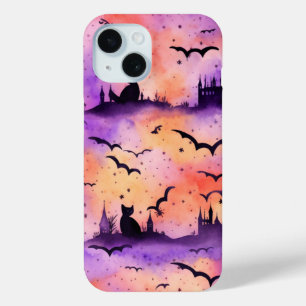Niedliche Halloween-KatzenHexe auf Kürbisfallszeit Case-Mate iPhone Hülle