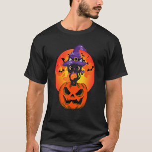 Niedliche Halloween-Katzenjacke, Kürbiskürbis für  T-Shirt