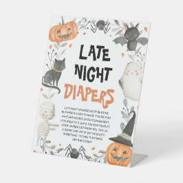Niedliche Halloween-Kinderdusche Spätabentaucher-Z Sockelschild