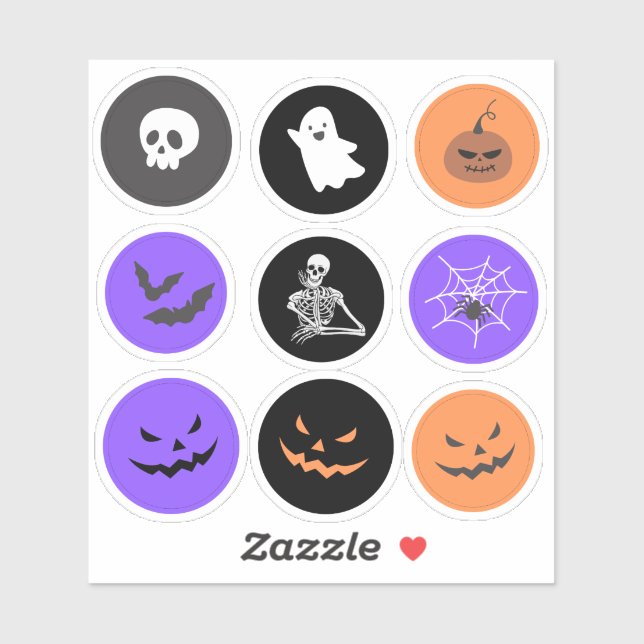 Niedliche Halloween Kollektion Vinyl Cut Aufkleber (Blatt)