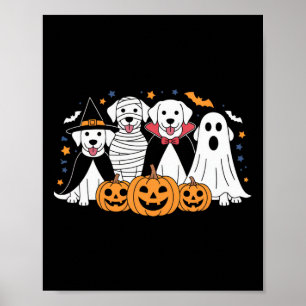 Niedliche Halloween-Kostüme für Heimtiere und Fe Poster