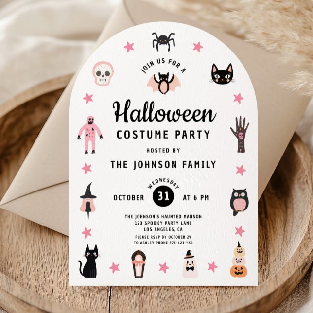 Niedliche Halloween-KostümParty Einladung (Cute Halloween Costume Party Invitation)