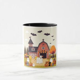 Niedliche Halloween-Kuh Tasse