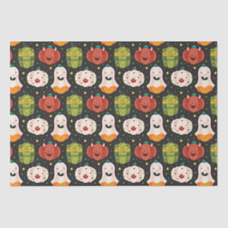 Niedliche Halloween-Kürbis Seidenpapier