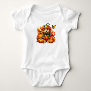 Niedliche Halloween Little Pumpkin Doggy Baby Strampler