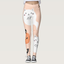 Niedliche Halloween-Monster-Leggings