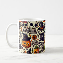 Niedliche Halloween-Muster-Tasse Kaffeetasse