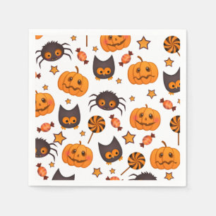 Niedliche Halloween-Musterdarstellung Serviette