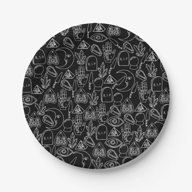 Niedliche Halloween-Papiere-Teller Pappteller (Vorderseite)