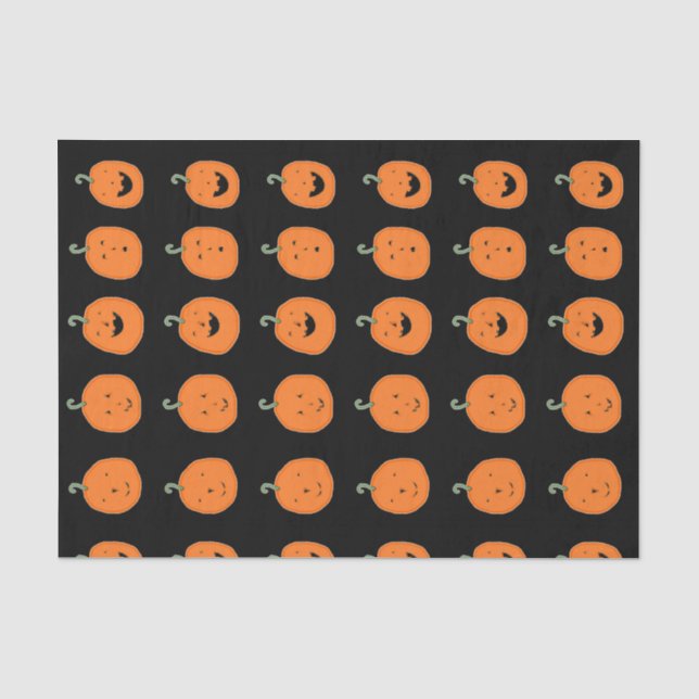 Niedliche Halloween Pumpkins Seidenpapier (Vorderseite)