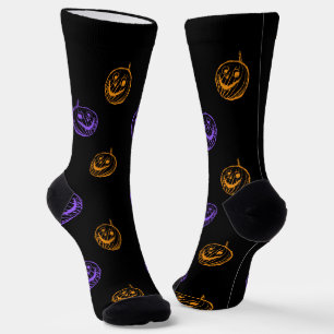 Niedliche Halloween Pumpkins Socken mit Namen