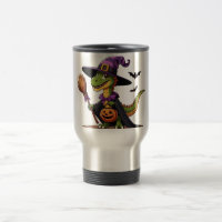 Niedliche Halloween Raptor/Dinosaurier Hexe
