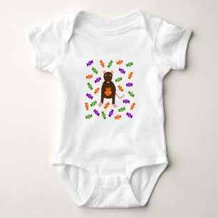 Niedliche Halloween-Rat und Pumpkin Baby Strampler