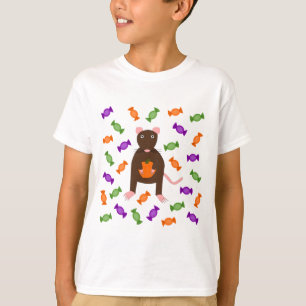 Niedliche Halloween-Rat und Pumpkin T-Shirt