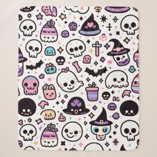 Niedliche Halloween Schädeldecke Sherpadecke
