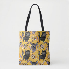 NIEDLICHE HALLOWEEN SCHWARZKATZEN UND -BATTEN TASCHE