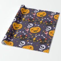 Niedliche Halloween-Skulls, Katzen & Kürbis lächel