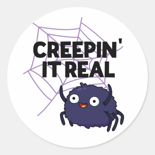 Niedliche Halloween-Spinnenpuppe Runder Aufkleber (Vorderseite)
