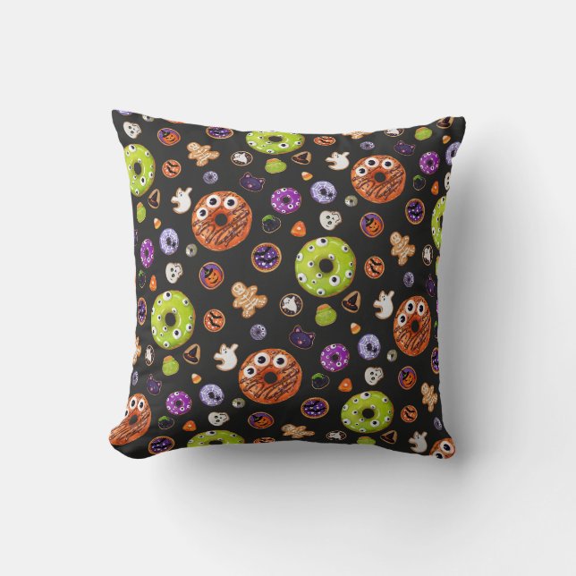 Niedliche Halloween Spookie Keks Pumpkin Ghost Spi Kissen (Vorderseite)