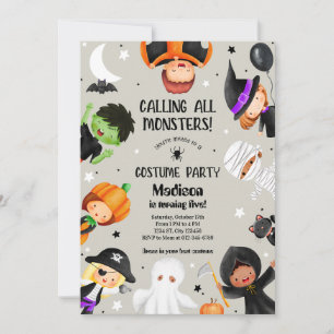 Niedliche Halloween Spooktacular Kostüm Geburtstag Einladung