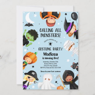 Niedliche Halloween Spooktacular Kostüm Geburtstag Einladung