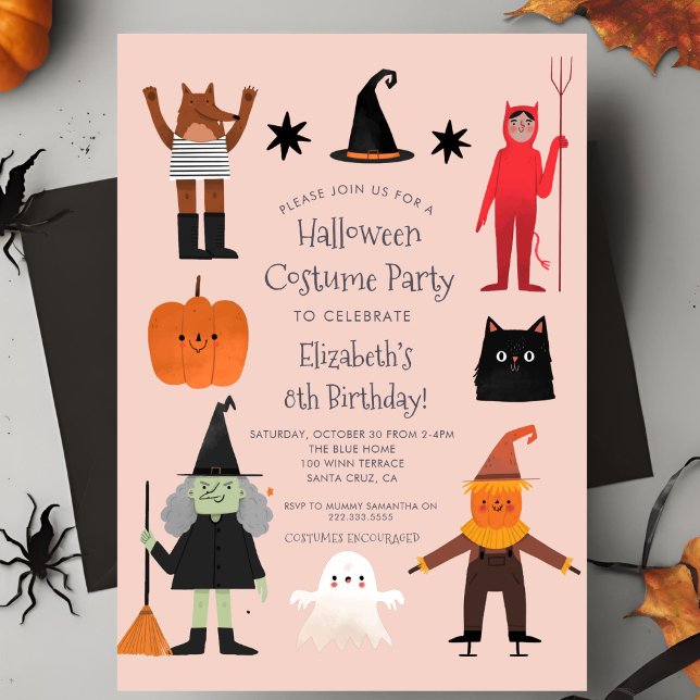 Niedliche Halloween Spooktacular Kostüm Geburtstag Einladung (Von Creator hochgeladen)