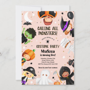 Niedliche Halloween Spooktacular Kostüm Geburtstag Einladung