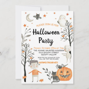 Niedliche Halloween-Spooktacular-Party Einladung
