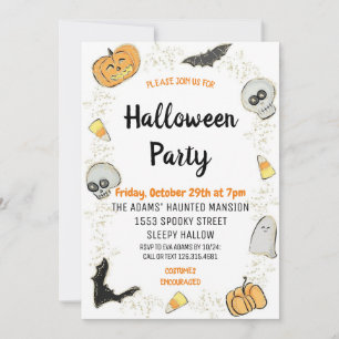 Niedliche Halloween-Spooktacular-Party Einladung