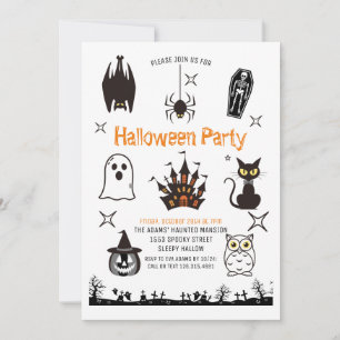 Niedliche Halloween-Spooktacular-Party Einladung
