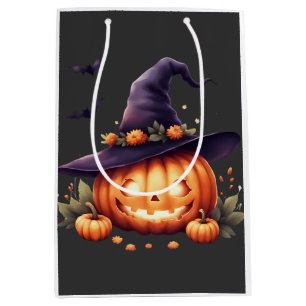 Niedliche Halloween-Sticker - Kürbiskröte Mittlere Geschenktüte