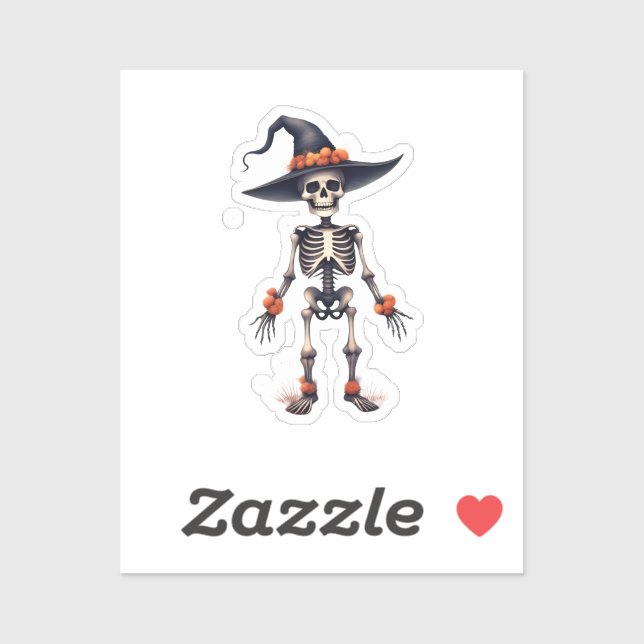 Niedliche Halloween-Sticker - Skelettfalte Aufkleber (Blatt)