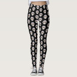 Niedliche Halloween Sugar Skull Leggings<br><div class="desc">Niedlicher Halloween-Zuckerschädel mit Blume und Herzen schmückt diese Leggings. Ideal für dein Halloweenkostüm. Entworfen für Sie von BlackBerry Boulevard.</div>