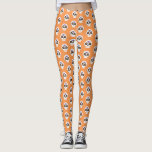 Niedliche Halloween Sugar Skull Leggings<br><div class="desc">Niedlicher Halloween-Zuckerschädel mit Blume und Herzen schmückt diese Leggings. Ideal für dein Halloweenkostüm. Entworfen für Sie von BlackBerry Boulevard.</div>