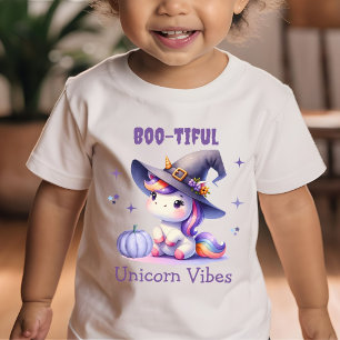 Niedliche Halloween Unicorn schöne Vibes Girls Baby T-shirt