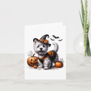 Niedliche Halloween Westie T-Shirt West Highland T Karte