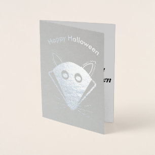 Niedliche Halloween-Wolf-Foil-Karte Folienkarte