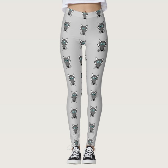 Niedliche Halloween Wolf Leggings (Vorderseite)