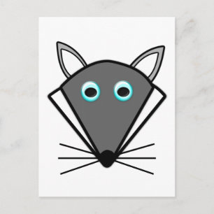 Niedliche Halloween-Wolf-Postkarte Postkarte