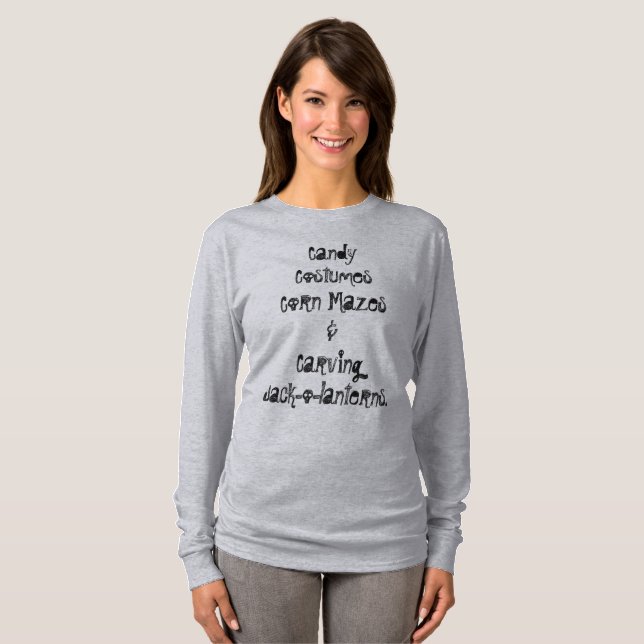 Niedliche Halloween-Wortliste FrauenT - Shirt (Vorne ganz)