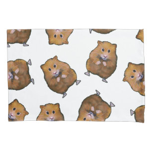 Niedliche Hamster, gelegentliches Muster, Hand Kissenbezug