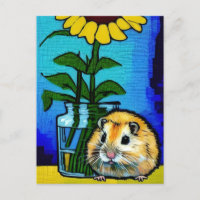 Niedliche Hamster-Postkarte