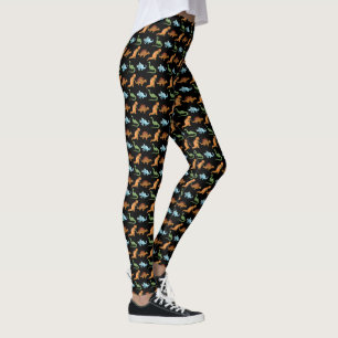 Niedliche Hand Drawn Dinosaur Muster Leggings
