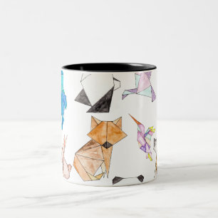 Niedliche Hand gezeichnete geometrische Zweifarbige Tasse