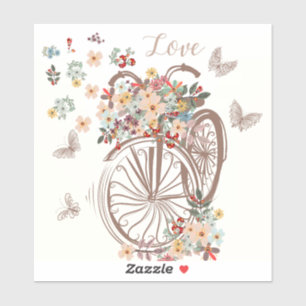 Niedliche Hand gezeichnetes Fahrrad Aufkleber