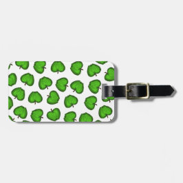 Niedliche Hand gezeichnetes grünes fruchtiges Gepäckanhänger