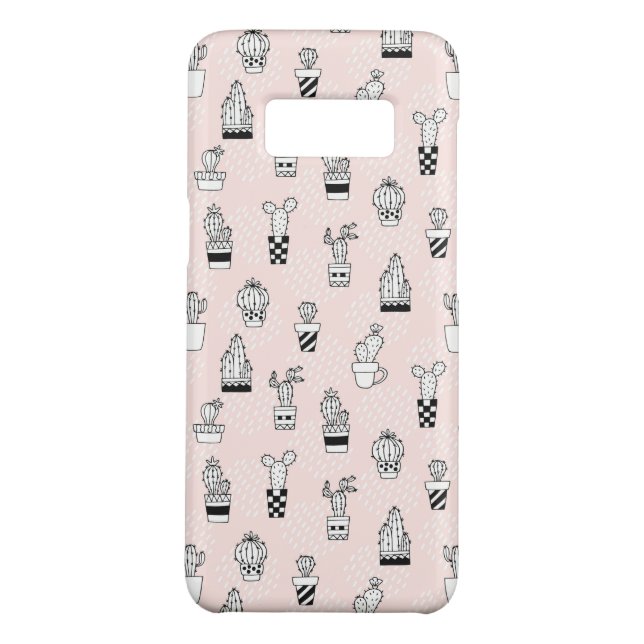 Niedliche Hand gezeichnetes Kaktus-Muster Case-Mate Samsung Galaxy Hülle (Rückseite)